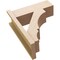 Ekena Millwork 7 1/2-in W x 20-in D x 24-in H Balboa Block Rough Cedar Woodgrain TimberThane Outlooker, Primed Tan OUTUR075X20X24BOA44RCPR - alternate 3